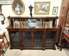 Victorian rosewood four door sideboard with mirror back & gallery Thumbnail 3