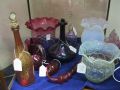 A large selection of victorian ruby and vaseline glass Thumbnail 4