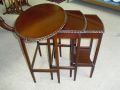Mahogany nest of 3 tables Thumbnail 2