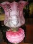 Victorian ruby oil lamp Thumbnail 2