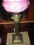 Victorian ruby oil lamp Thumbnail 3