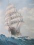 Oil on canvas painting of Ship , signed Thumbnail 2