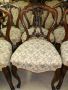 Set of six Victorian walnut dining chairs Thumbnail 2