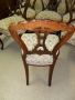 Set of six Victorian walnut dining chairs Thumbnail 4