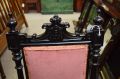 Victorian mahogany low chair Thumbnail 3