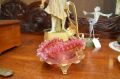 Ruby glass dish on gilt plated stand Thumbnail 3