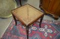 19th century mahogany / wicker stool Thumbnail 3
