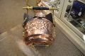 Copper & brass coal scuttle with shovel Thumbnail 3