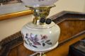 Victorian oil lamp with ruby shade Thumbnail 3
